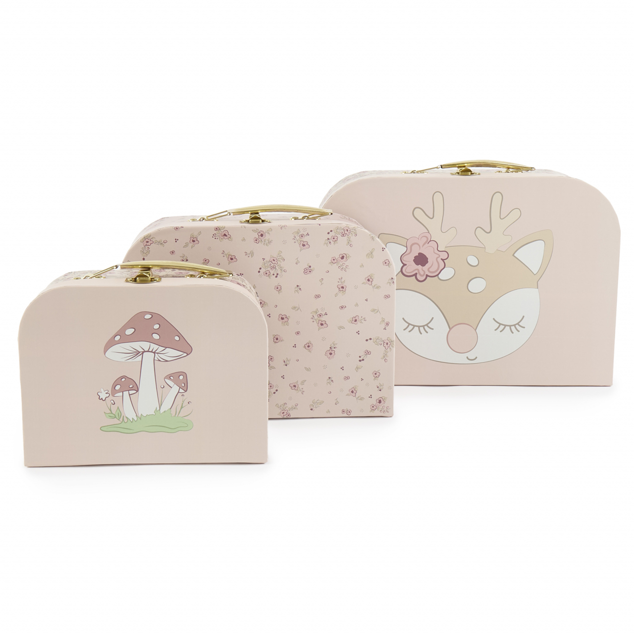 Valize decorative set 3 bucati Ella Dreamy Flowers Bieco [2]