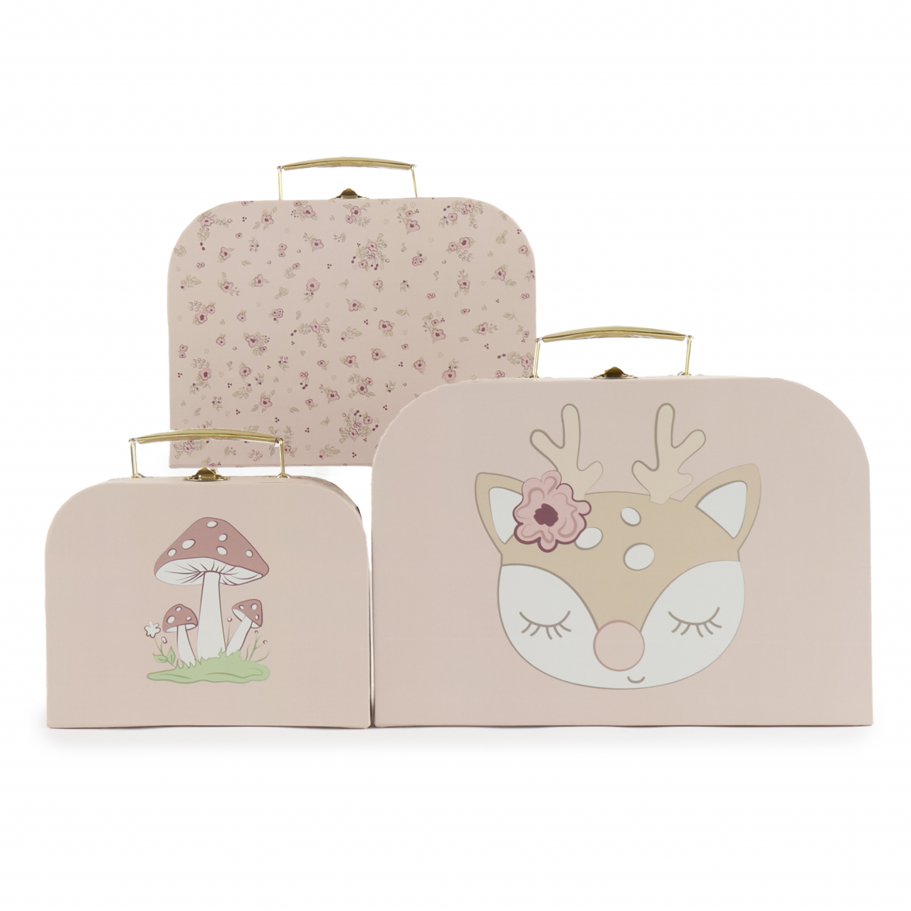 Valize decorative set 3 bucati Ella Dreamy Flowers Bieco [1]