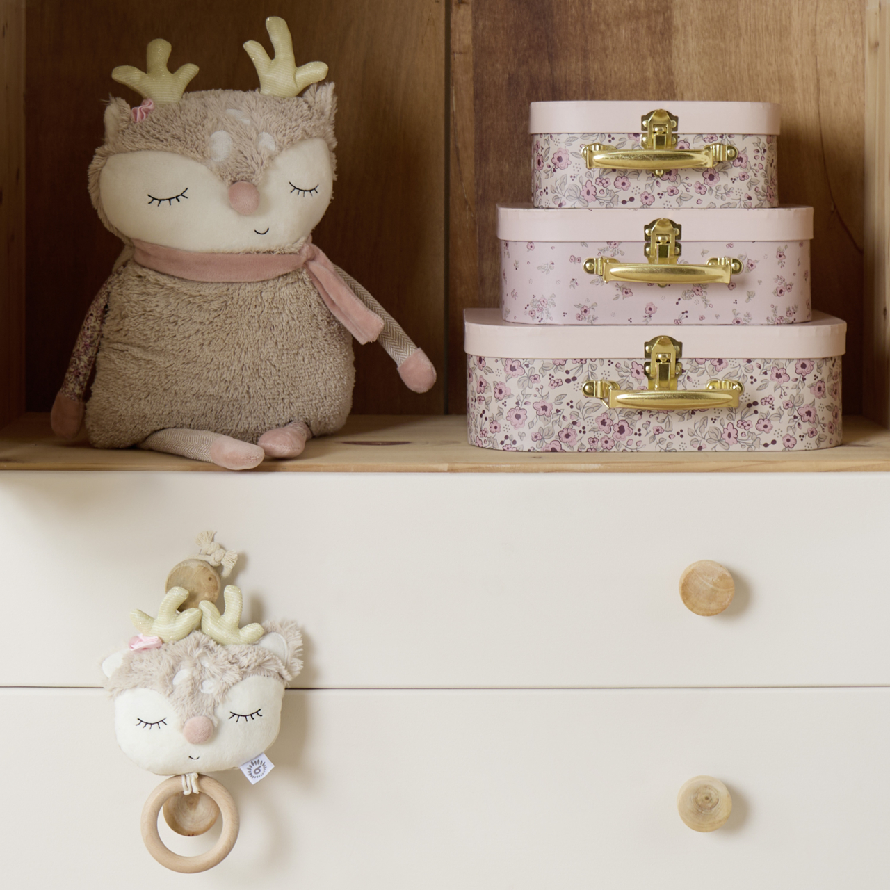 Valize decorative set 3 bucati Ella Dreamy Flowers Bieco [11]