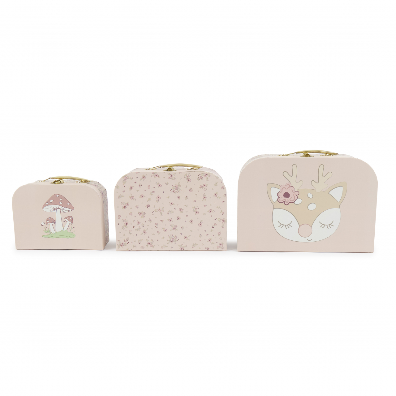 Valize decorative set 3 bucati Ella Dreamy Flowers Bieco [3]