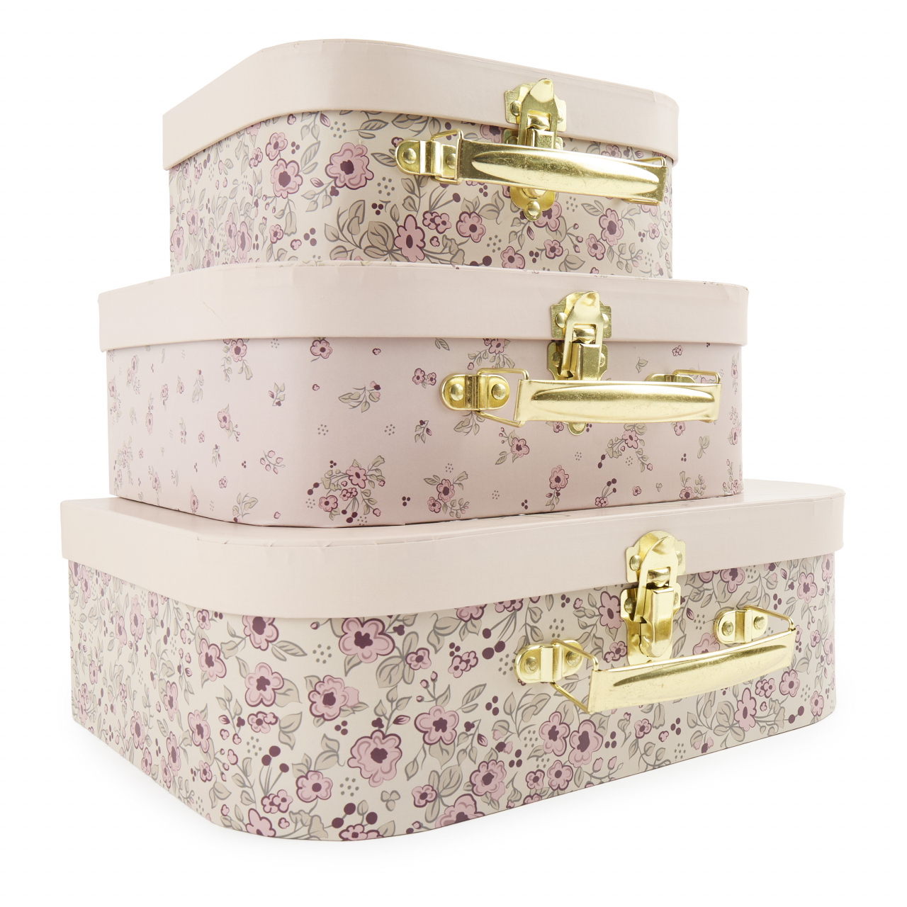 Valize decorative set 3 bucati Ella Dreamy Flowers Bieco [7]