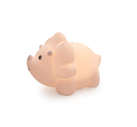 Lămpi de veghe bebeluși și copii - Lampă de veghe cu proiector Juliette Dino Fuzzy Pink – Atelier Pierre Junior