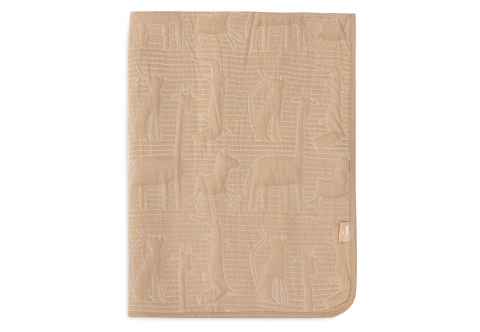 Pături pentru bebeluși - Pătură bebeluși bumbac reversibilă Jungle Jambo 100x75 cm Jollein