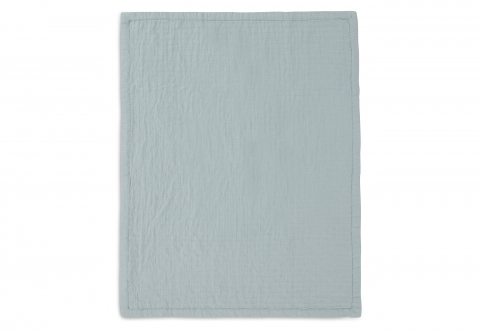 Pătură bebeluși din muselină bumbac organic 100x75 cm Jacquard Sea Green Jollein [1]