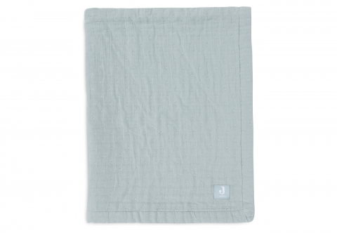 Pături pentru bebeluși - Pătură bebeluși din muselină bumbac organic 100x75 cm Jacquard Sea Green Jollein
