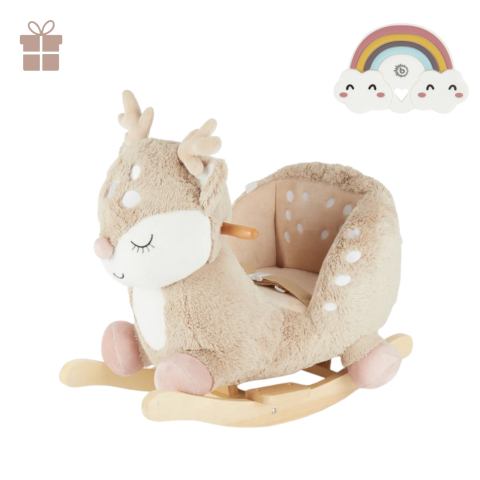 Balansoare bebeluși - Balansoar pentru copii din lemn Căprioara Ella Bieco