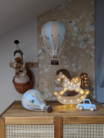 Balon decorativ cu aer cald bej bleu 28 cm [3]