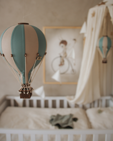 Balon decorativ cu aer cald bej verde 28 cm [1]
