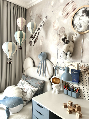 Balon decorativ cu aer cald Cream/Mint Grey 28 cm – Superballoon [4]