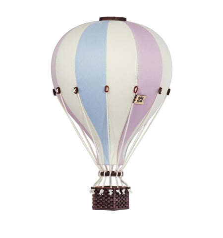 Baloane decorative - Balon decorativ cu aer cald roz bleu alb 28 cm