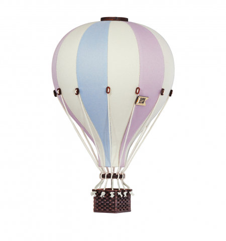 Baloane decorative - Balon decorativ cu aer cald roz bleu alb 33 cm