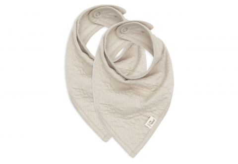 Bavete bebeluși - Bavete bebelusi bandana set 2 buc Soft Waves Nougat Jollein