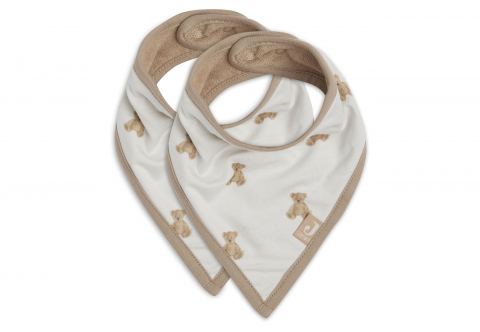 Bavete bebeluși bumbac organic, set de 2 bucati, Teddy Bear - Jollein