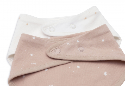 Bavete bebeluși din bumbac set de 2 bucati, Twinkling Wild Rose Jollein [4]