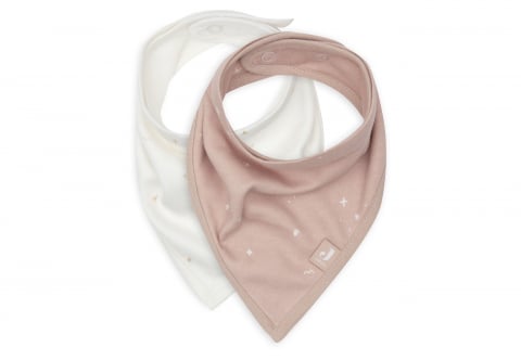 Bavete bebeluși - Bavete bebeluși din bumbac set de 2 bucati, Twinkling Wild Rose Jollein