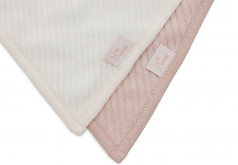 Bavete bebeluși din bumbac Oeko-Tex set de 2 bucati velvet Wild Rose Ivory Jollein [4]