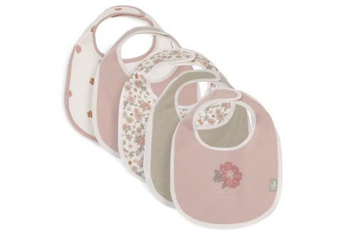 Bavete bebeluși - Bavete bebeluși impermeabile set 5 bucati, Retro Flowers Jollein
