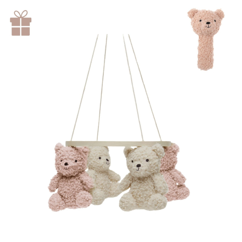 Carusele decorative pătuț bebeluși - Carusel decorativ pentru pătuț bebeluși cu ursuleți Teddy Bear Wild rose Jollein