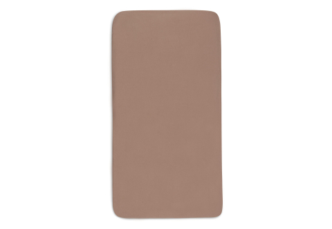 Cearceaf pătuț bebeluși cu elastic 120 x 60 cm din bumbac Oeko-Tex Milky Coffee Jollein [2]