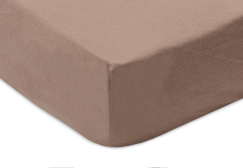 Cearceaf pătuț bebeluși cu elastic 120 x 60 cm din bumbac Oeko-Tex Milky Coffee Jollein [1]