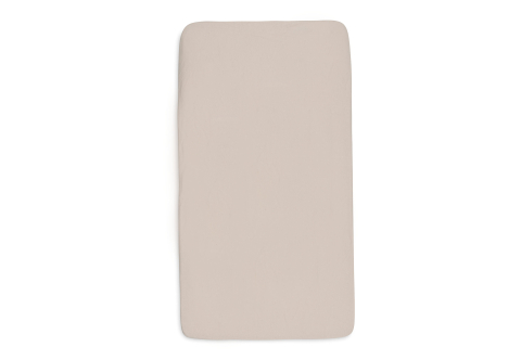 Cearceafuri pătuț bebeluși cu elastic din bumbac Oeko-Tex 120 x 60 cm - Oatmeal- Sand Jollein [2]
