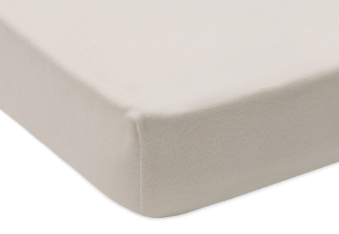 Cearceafuri pătuț bebeluși cu elastic din bumbac Oeko-Tex 120 x 60 cm - Oatmeal- Sand Jollein [1]