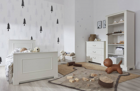 Comoda eleganta alba Ines cu 3 sertare, MDF [3]