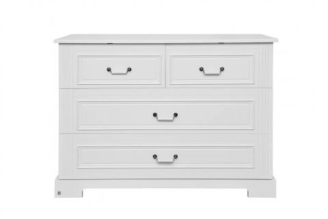 Comoda eleganta alba Ines cu 4 sertare, MDF [3]