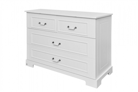 Comoda eleganta alba Ines cu 4 sertare, MDF [4]
