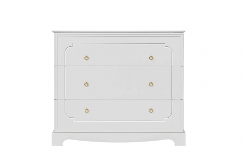 Comoda eleganta alba Royal cu 3 sertare, MDF [4]