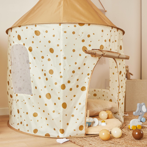 Cort joacă pentru copii pop up bej Dots Bieco [3]