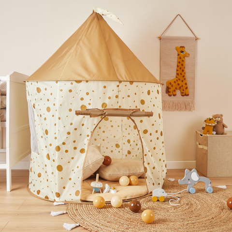 Cort joacă pentru copii pop up bej Dots Bieco [2]