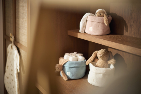 Coș de depozitare Cozy Knit Sea Green Jollein pentru comoda din camera copilului [4]