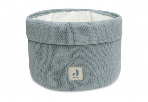 Cosuri depozitare - Coș de depozitare Cozy Knit Sea Green Jollein pentru comoda din camera copilului