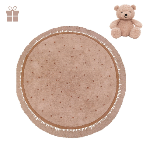 Covoare bebeluși și copii - Covor pentru camera copiilor roz Tapis Petit Juul dots pink