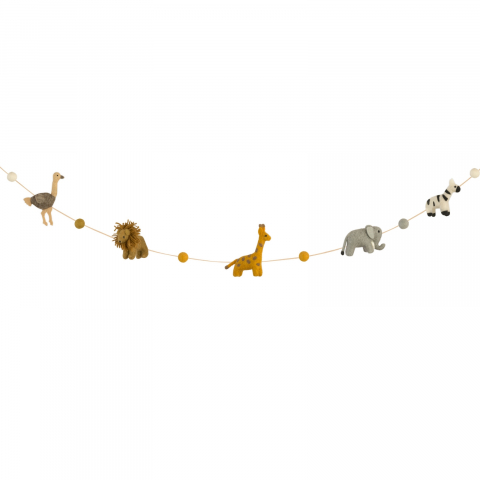 Ghirlande decorative - Ghirlandă decorativă din fetru cu animale sălbatice Wildlife Babybello