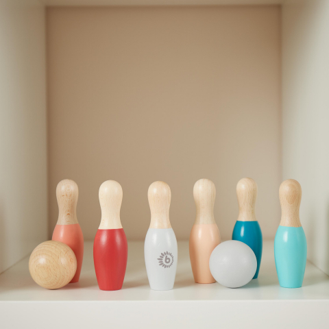 Set Mini Bowling din lemn Bieco [2]