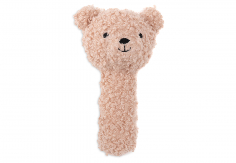 Jucării senzoriale pentru bebeluși - Jucărie zornăitoare ursuleț Teddy Bear roz Wild rose Jollein