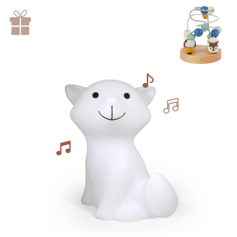 Produse cu cadou - Lampă de veghe cu boxă bluetooth reîncărcabilă Cesar Fox - Atelier Pierre