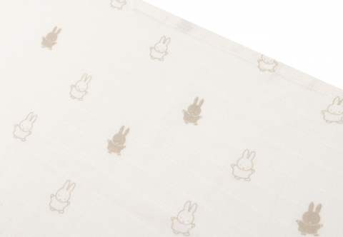 Muselină bebeluși bumbac set 3 bucati 70x70 cm ivory Miffy Jollein [2]
