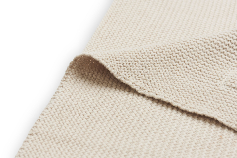 Pătură bebeluși tricotată bumbac Oeko-Tex, bej Nougat 100x150 cm Jollein [2]