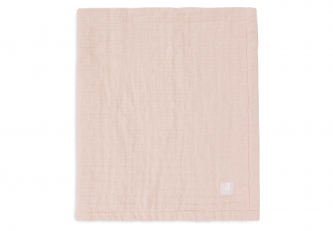 Pături pentru bebeluși - Pătură bebeluși din muselină bumbac organic 100x75 cm Jacquard Wild Rose Jollein