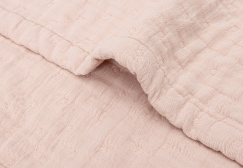 Pătură bebeluși din muselină bumbac organic 100x75 cm Jacquard Wild Rose Jollein [5]