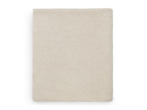 Pătură bebeluși tricotată bumbac, Bej Nougat 100x75 cm Jollein