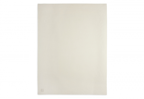 Pătură bebeluși tricotată bumbac Basic Knit Ivory 100x75 cm Jollein
