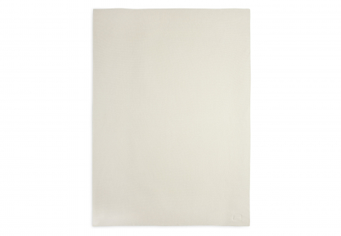 Pătură bebeluși tricotată bumbac Basic Knit Ivory 100x75 cm Jollein [2]