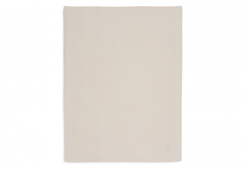 Pătură bebeluși tricotată bumbac organic 100x75 cm Cozy Knit Ivory Jollein [1]