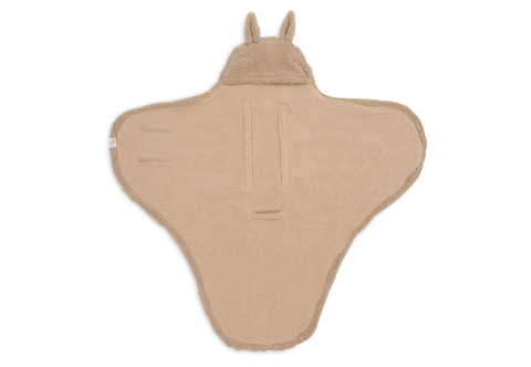 Păturică pentru înfășat bebeluși cu glugă bej Miffy Jacquard Teddy Biscuit Jollein [2]