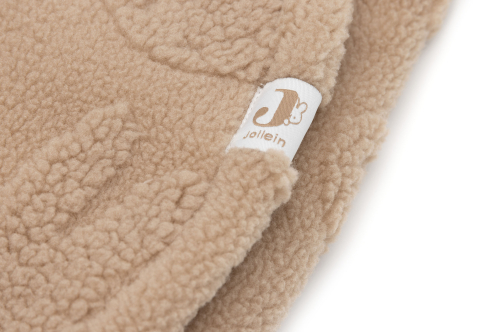 Păturică pentru înfășat bebeluși cu glugă bej Miffy Jacquard Teddy Biscuit Jollein [5]