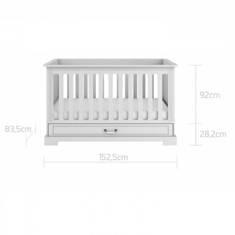 Patut elegant alb Ines din MDF, dimensiune 70x140 cm [4]